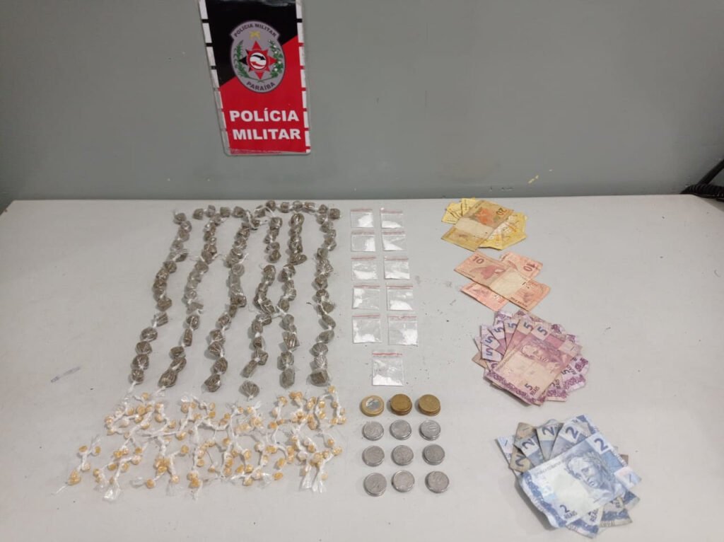 Polícia Militar prende suspeito de tráfico de drogas em Santa Rita